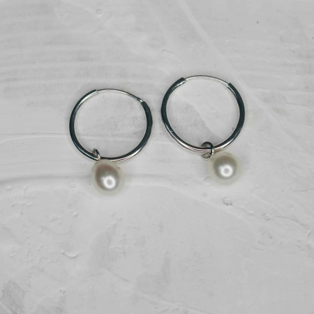 Серьги Конго с жемчугом малые