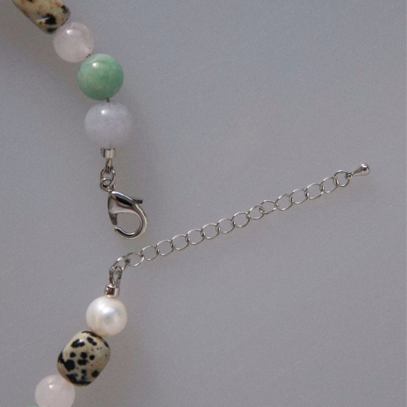 Чокер Небо, море, облака из натуральных камней