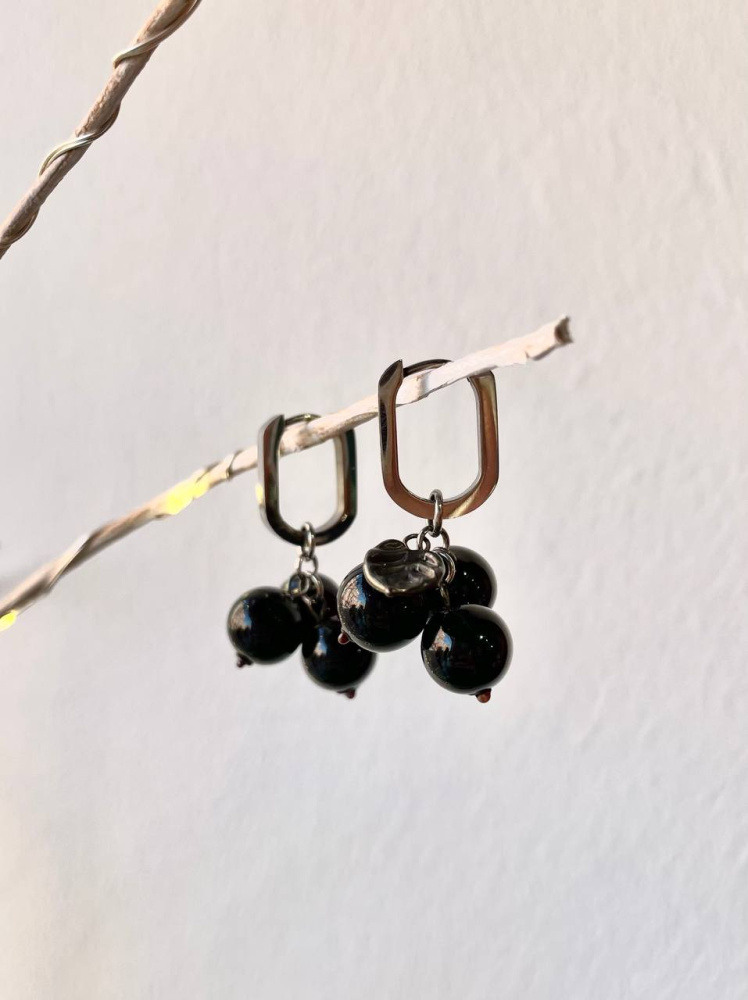 Серьги Чёрная смородина