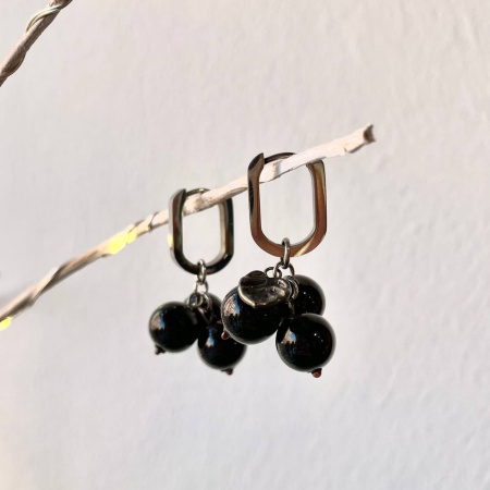 Серьги Чёрная смородина
