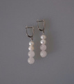 Серьги По любви с розовым кварцем и жемчугом