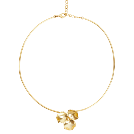 Чокер Трехлистник золотистый