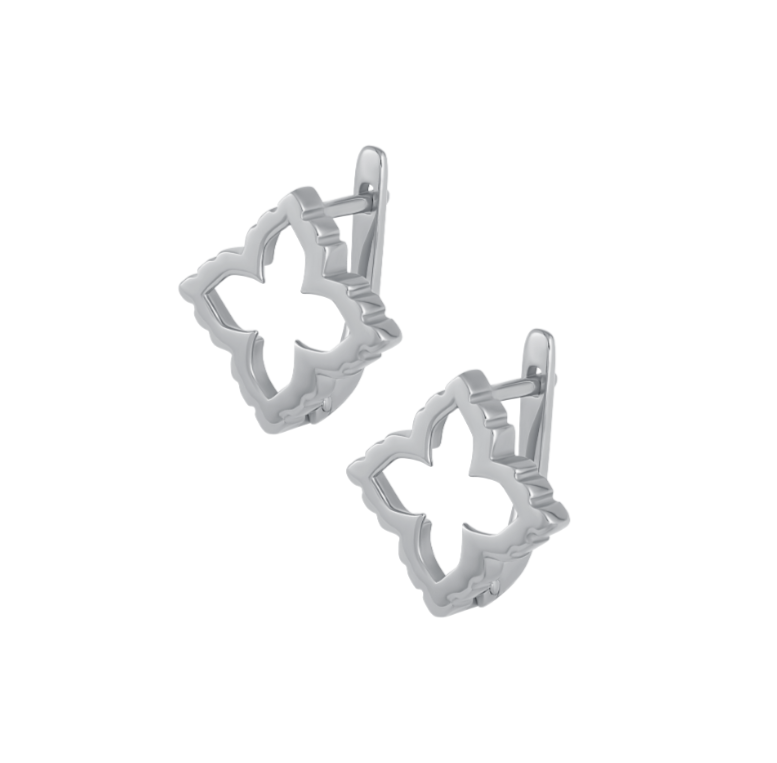 Серебряные серьги Peonia