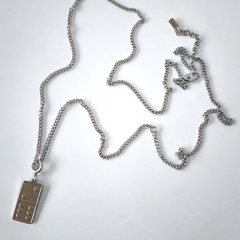 Колье-цепь Лови удачу серебристое