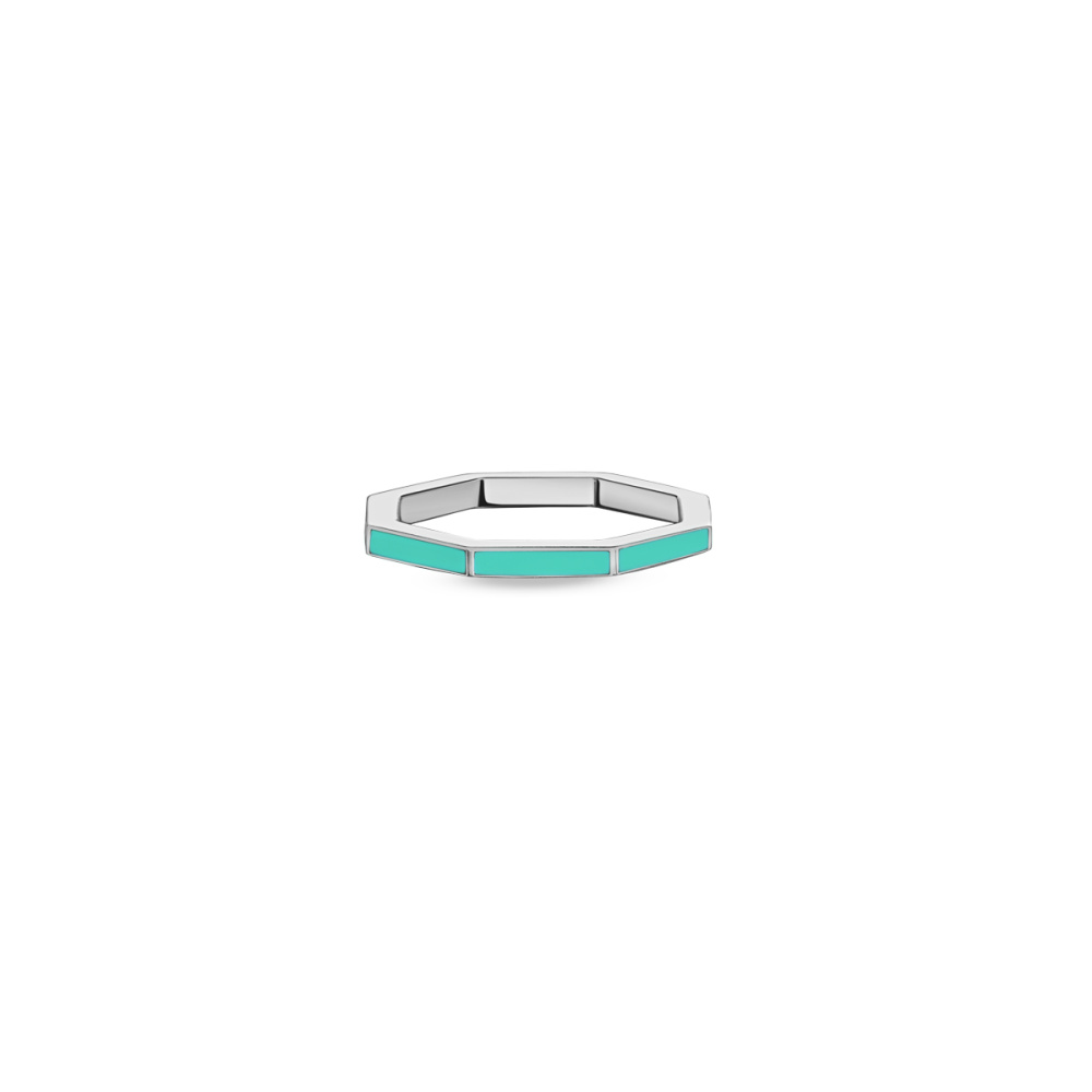 Серебряное кольцо Azur Sun бирюзовая эмаль
