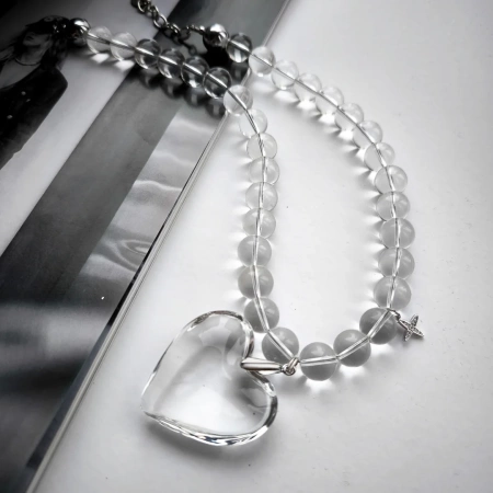 Колье-сердце Лунный блеск