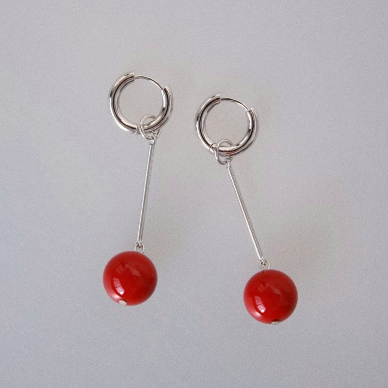 Серьги Чупа-Чупс с жемчугом