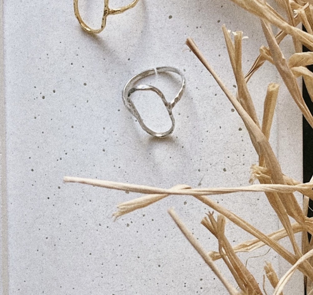 Серебряное кольцо Овальное