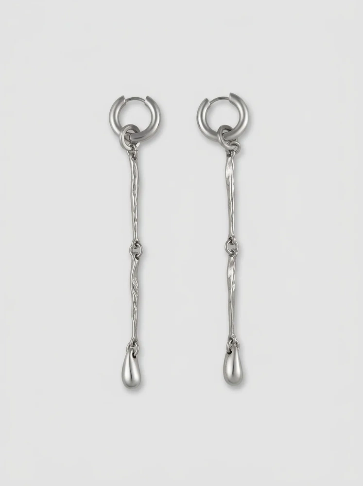 Серьги Созвездие серебристые