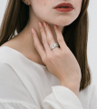 Серебряное кольцо Карамель широкое 