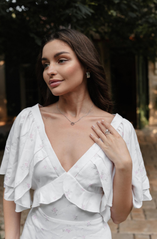 Серебряная подвеска с цепочкой Peonia