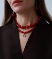 Чокер Конь-огонь с красным жемчугом