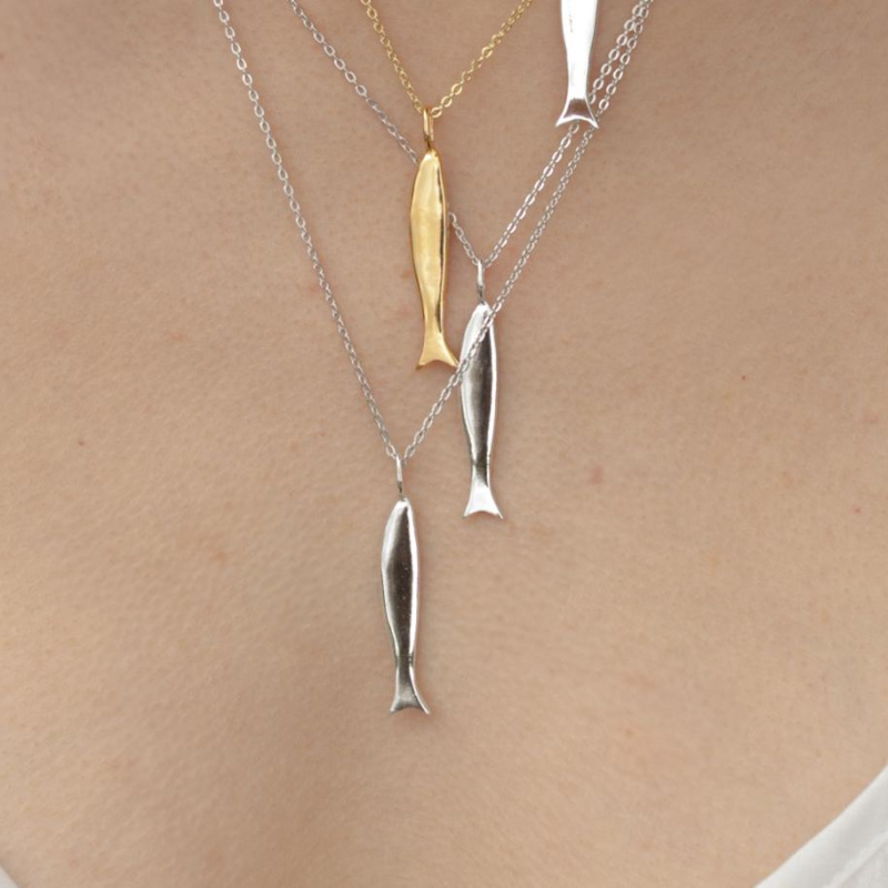 Кулон Рыбка на цепи 50 см