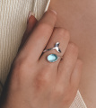 Кольцо Кит с голубым топазом