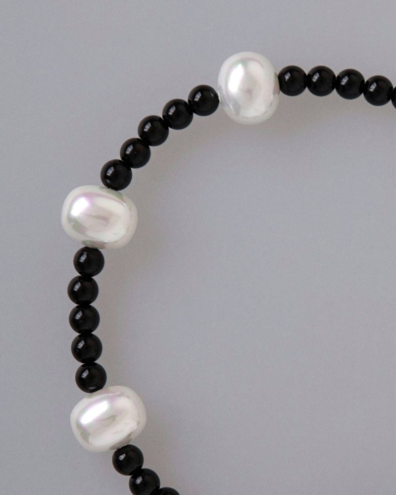 Чокер Тифлис с агатом и жемчугом