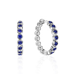 Серьги-конго Two Way с корундом