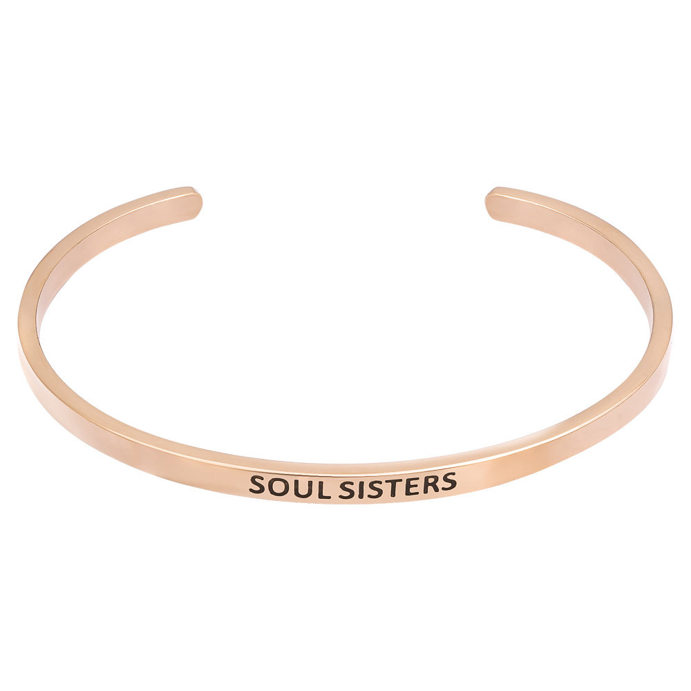 Браслет Soul sisters в покрытии розовым золотом