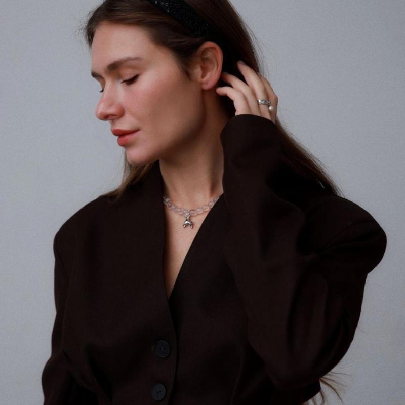 Чокер Хрустальный конь с горным хрусталём