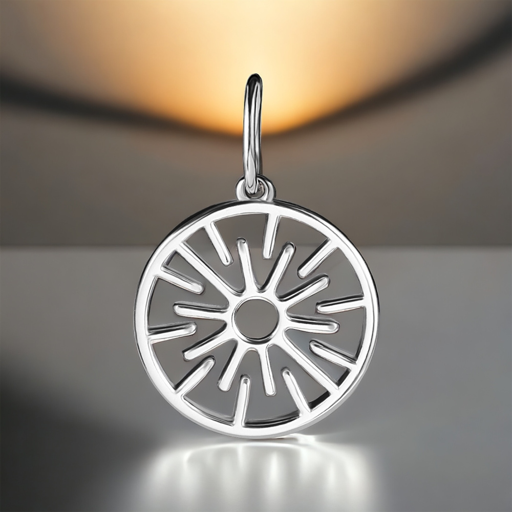 Серебряное колье Солнце