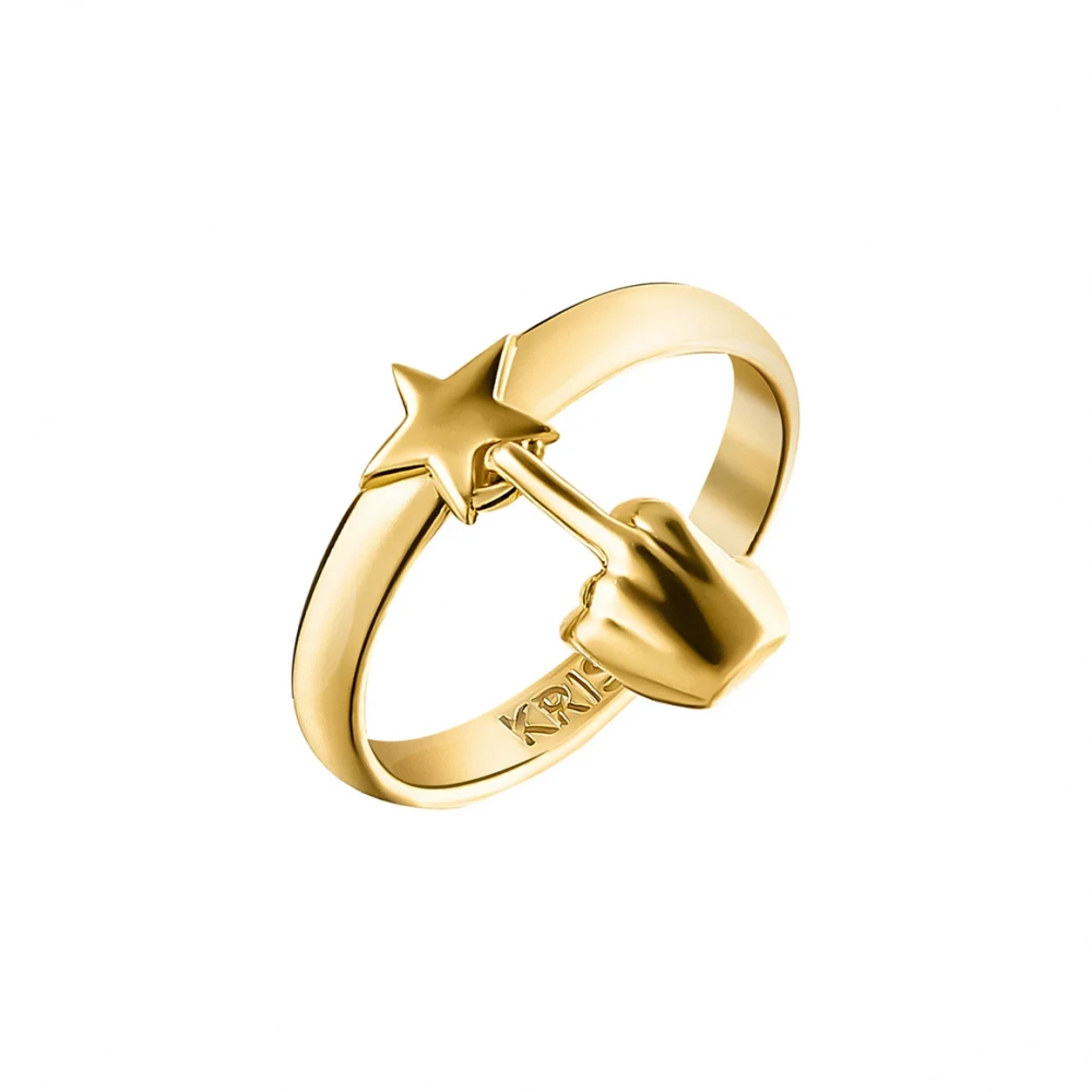 Кольцо Mascot в покрытии золотом
