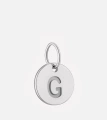 Серебряная подвеска G (монета с буквой)