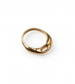 Серебряное кольцо Fluid R001 в покрытии золотом