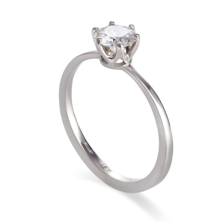 Кольцо помолвочное с камнем Swarovski