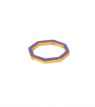 Кольцо Purple Moon фиолетовая эмаль в покрытии золотом