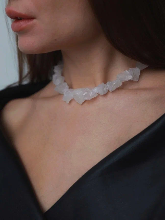 Серебряный чокер с настроением Подлинная