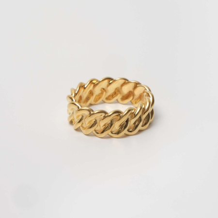 Кольцо Atrani фактурное в покрытии золотом
