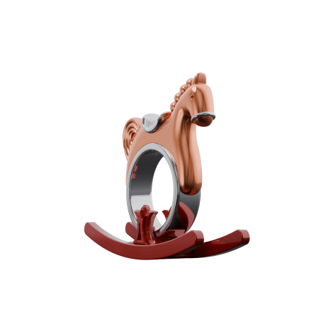 Кольцо Лошадка в покрытии золотом