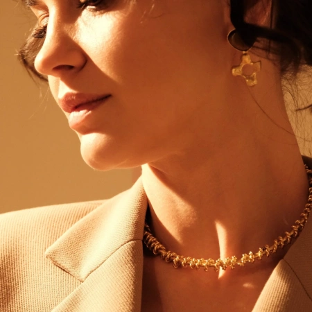 Чокер Солнечная спираль (Sun Coil) золотистый