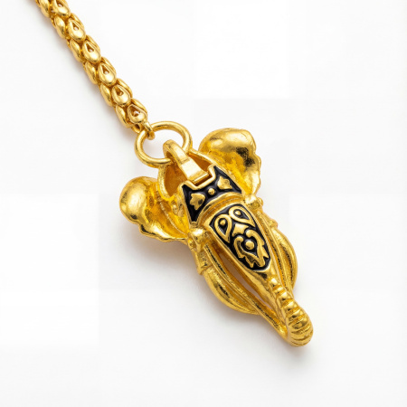 Браслет Индийский слон в покрытии золотом