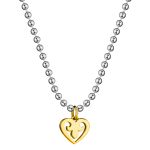 Подвеска Сердечко биколор