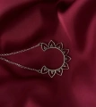 Серебряное колье на цепи Лотос