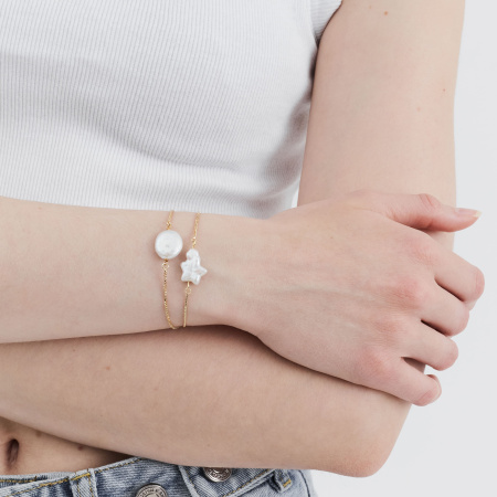 Браслет Монетка в покрытии золотом