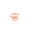 Серебряное кольцо Joy с фианитом и розовой нанокерамикой