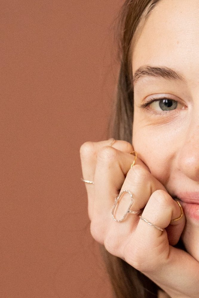 Серебряное кольцо Овальное