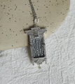 Серебряный кулон Наличник с березками на цепи 55 см
