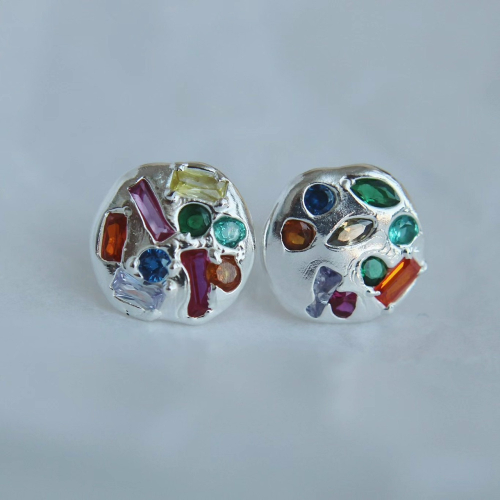 Серебряные пусеты Марципан 