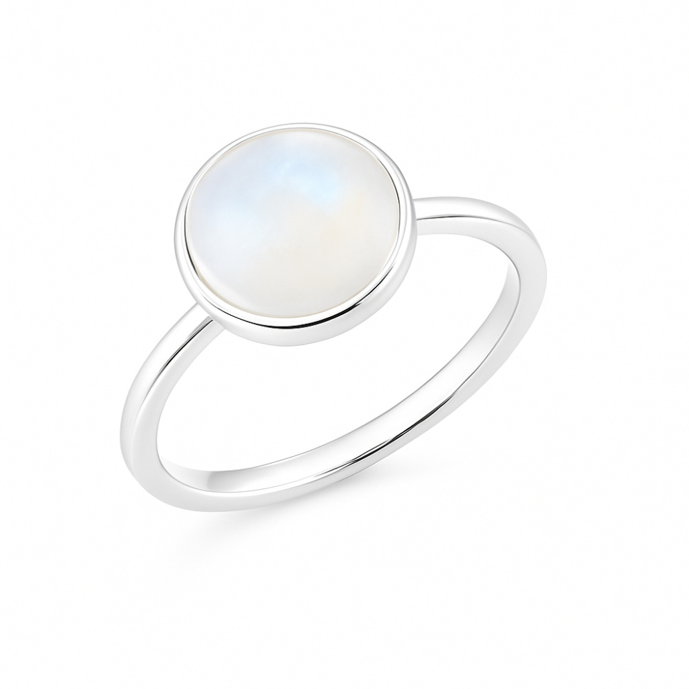 Серебряное кольцо Комо с лунным камнем