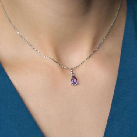 Подвеска Капля аметиста