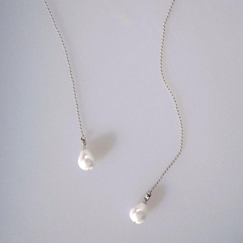 Цепочка-галстук Нить Ариадны с жемчужинами