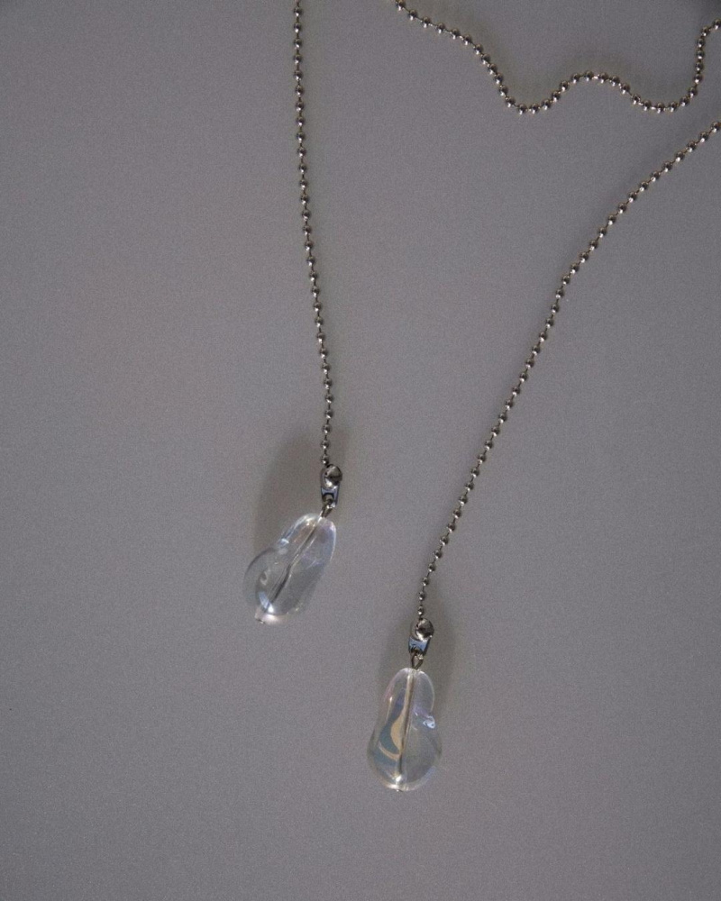 Цепочка-галстук Нить Ариадны с подвесками из стекла