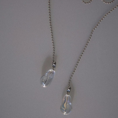 Цепочка-галстук Нить Ариадны с подвесками из стекла