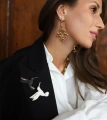 Серьги Flow gold