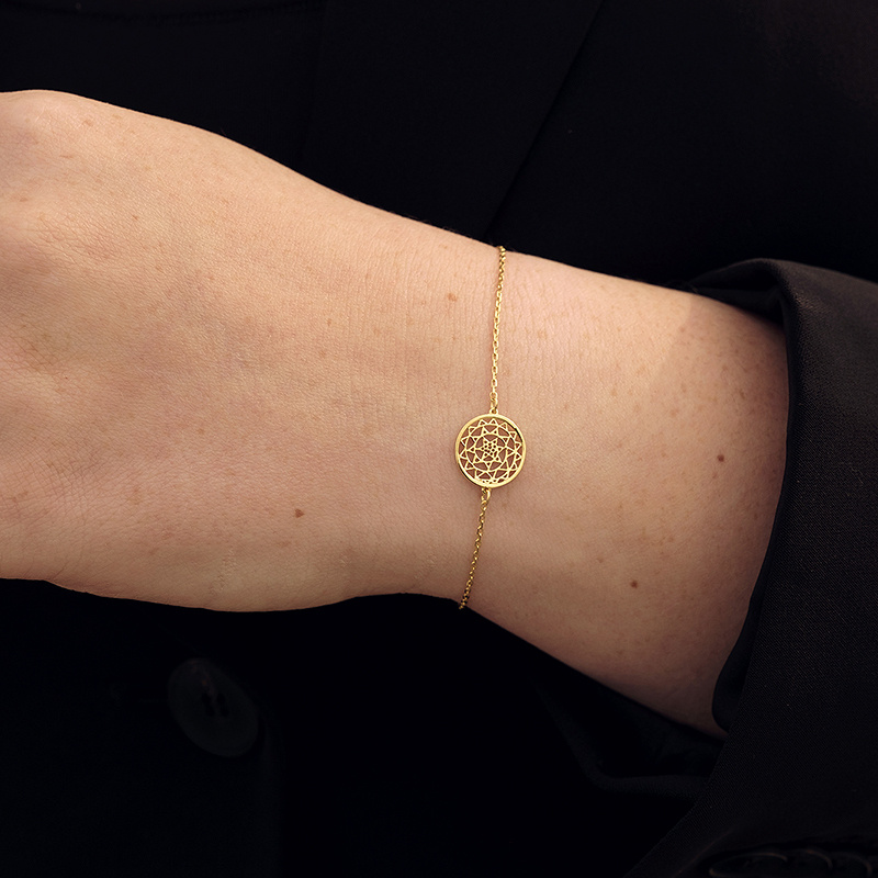 Браслет Tibeka в покрытии золотом