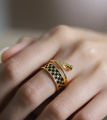 Кольцо Chess в покрытии золотом