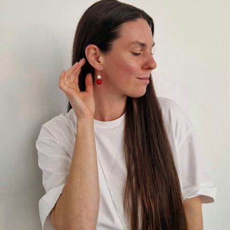 Серьги Неваляшки с жемчугом