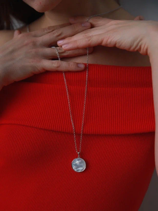 Цепочка с настроением Лунная серебристая